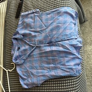 Patagonia Blue and Pink Plaid Shirt